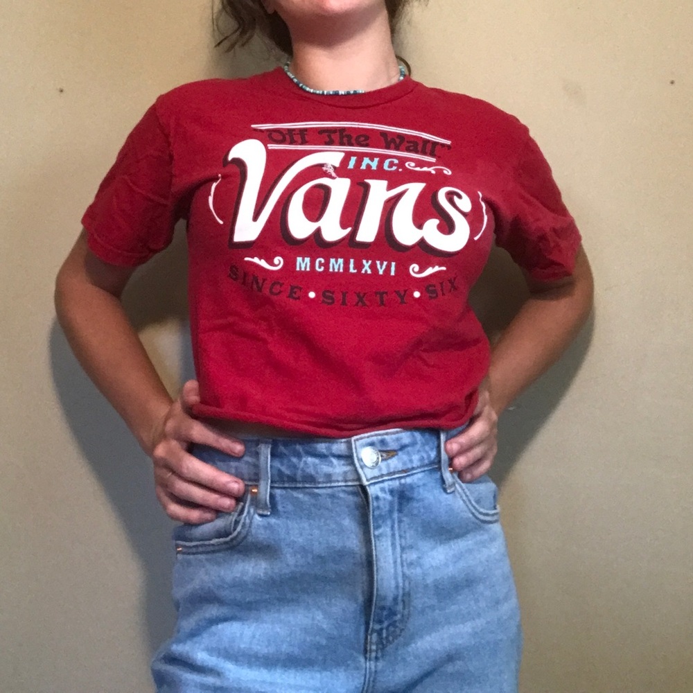 Red vintage Vans tee